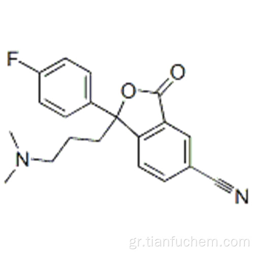 5-Ισοβενζοφουρανοκαρβονιτρίλιο, 1- [3- (διμεθυλαμινο) προπυλ] -1- (4-φθοροφαινυλ) -1,3-διυδρο-3-οξο- CAS 372941-54-3